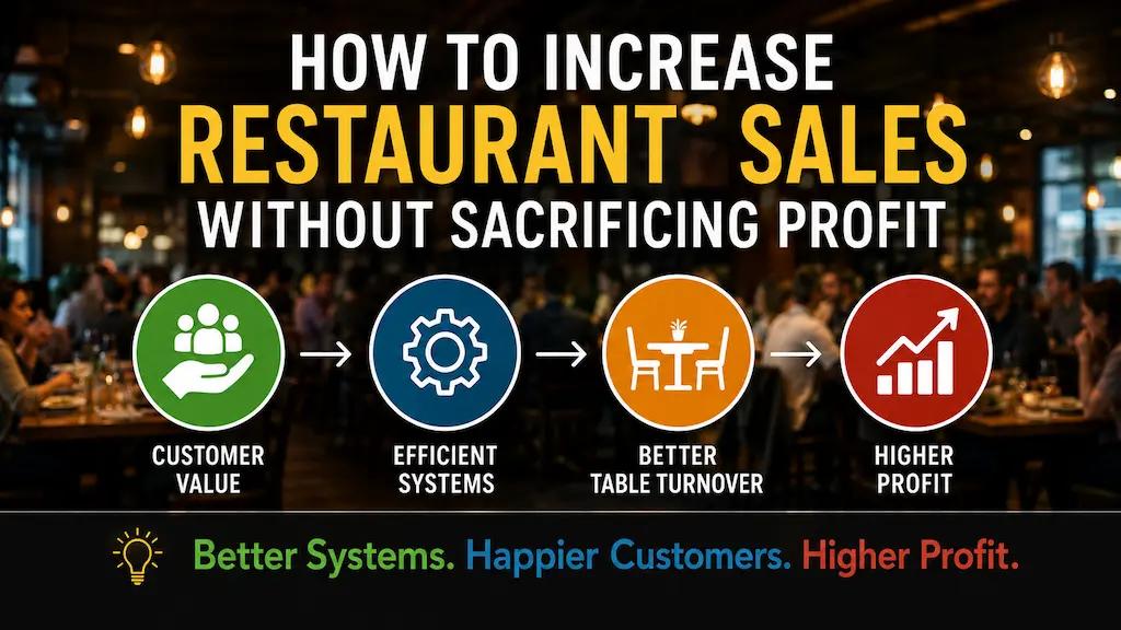 Restaurant team improving sales through efficient service and customer satisfaction